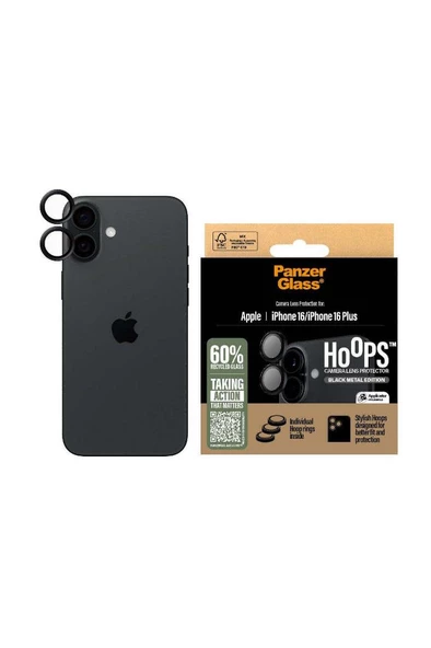 PanzerGlass iPhone 16/16 Plus Hoops Siyah Kamera Koruyucu - 2