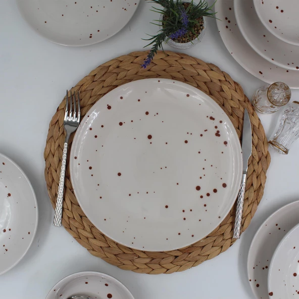 Point 8 Parça 2 Kişilik Yemek Takımı Karemel - Resim 3