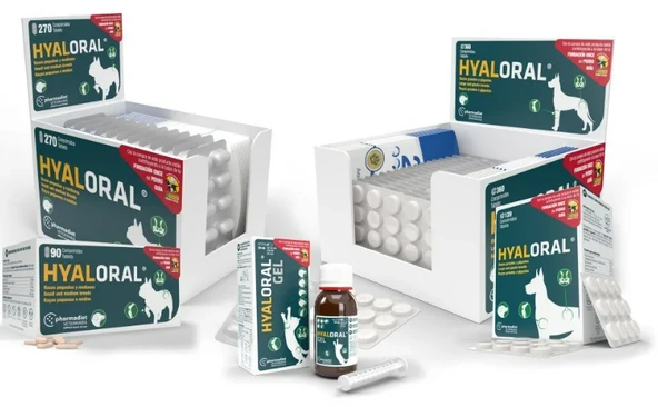 Farmadiet Hyaloral 120 tablet Büyük ve İri Irk Köpekler için (glukozamin eklem desteği tablet)