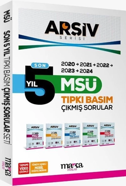 MSÜ Son 5 Yıl ARŞİV Serisi Tıpkı Basım Fasikül Fasikül Çıkmış Sorular Marka Yayınları