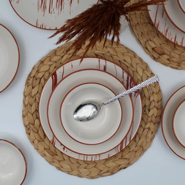 Arna 48 Parça 12 Kişilik Yemek Takımı - Karamel - 3