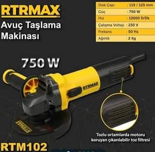 Rtrmax Avuç Taşlama 750 W 115 mm Rtm 102 - 4