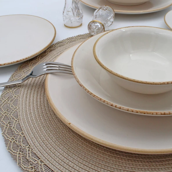 Arna 48 Parça 12 Kişilik Yemek Takımı - Cappuccino