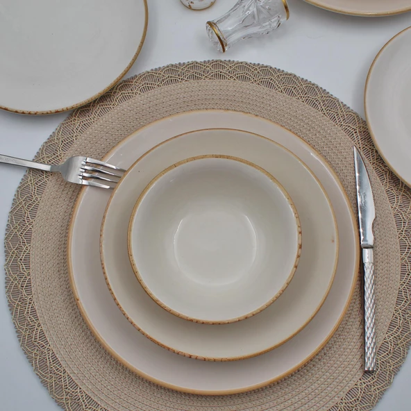 Arna 48 Parça 12 Kişilik Yemek Takımı - Cappuccino - 3