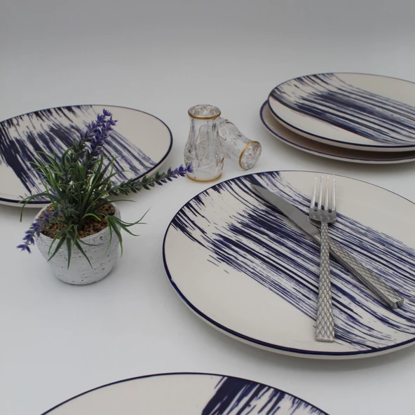 Royal 20 Cm Pasta Tabağı 6 Adet - Desenli