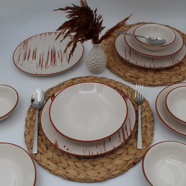 Arna 48 Parça 12 Kişilik Yemek Takımı - Karamel - 2