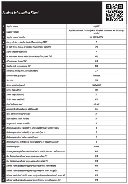 Arçelik A50 D 895 A 50" 4K Smart LED TV - 6