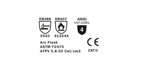1 Çift  Eureka 13-4Hfr Elektrik Arkından Koruyucu Ark Eldiveni 10 Numara - 4