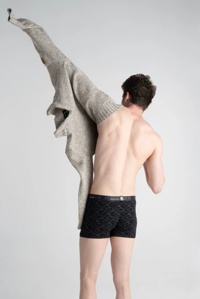 Mercan Erkek Pamuklu Esnek Likralı Baskılı Boxer - (UZAY DESENLİ) - 3