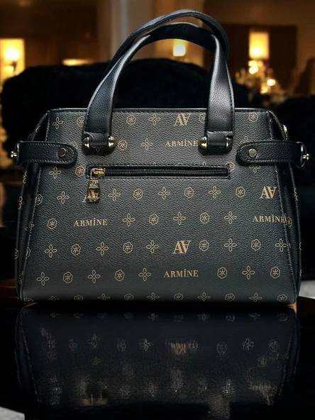 Armine Kartlık ve Bileklik Hediyeli El Ve Kol Çantası Suni Deri Bayan Omuz Çantası VS.BLKT.0060 - Resim 5