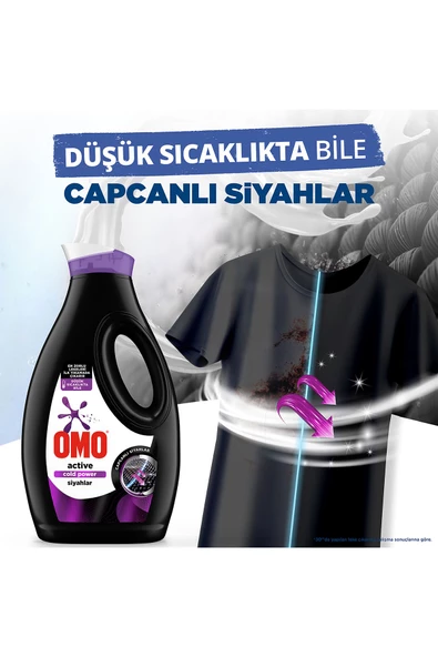 Omo Renk Koruma Siyahlar için Sıvı Deterjan 26 Yıkama 3x1.69 lt