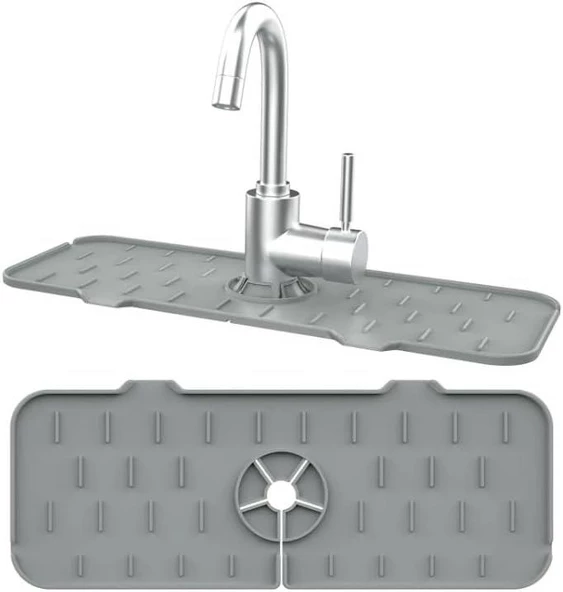 3B Trend Su Engelleyici Mutfak Banyo Lavabo Musluk Kenarı Silikon Mat Sıçrama Engelleme Matı - 2