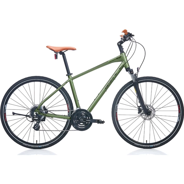 Carraro Sportive 225 HD Hidrolik disk Fren Full Shimano Altus 24 Vites Şehir Gezi Bisikleti haki - 1