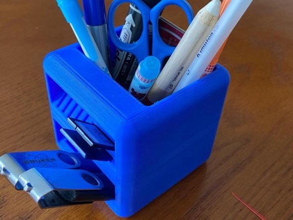 Küçük Kutu Kalemlik Organizer Düzenleyici Masaüstü Masa Üstü - 1