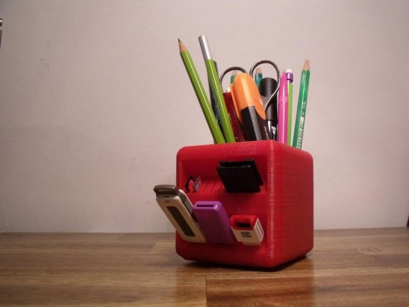 Küçük Kutu Kalemlik Organizer Düzenleyici Masaüstü Masa Üstü - 2