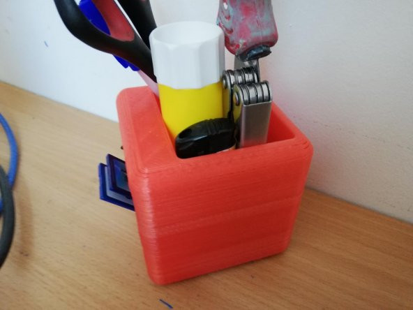 Küçük Kutu Kalemlik Organizer Düzenleyici Masaüstü Masa Üstü - 8