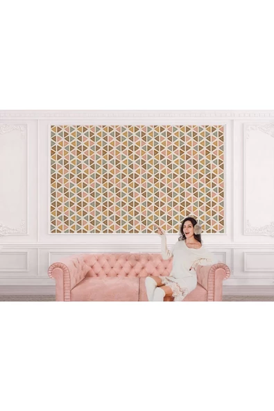 Renkli Pastel Şekiller Modern Duvar Kağıdı-5545