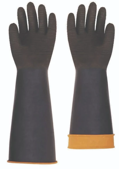 Kauçuk Eldiven Hava Ve Sıvı Geçirmeyen Yağlı Ortam Eldiveni Starline H2-45 No 11 - 2