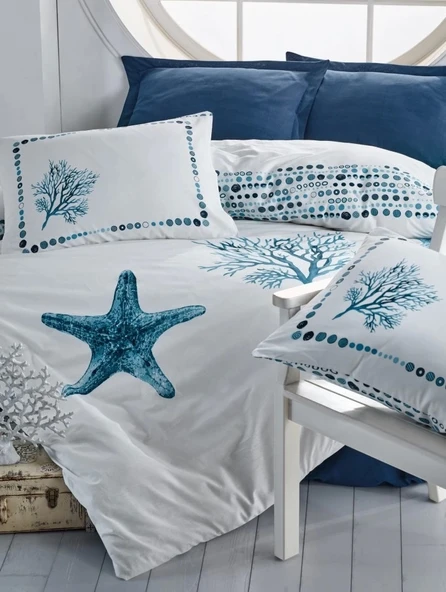 Cotton Box Maritime Nevresim Takımı Tek Kişilik Star Lacivert - 2