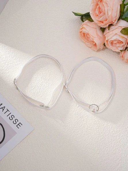 ASM1293 Kadın Beyaz Elastik Halkalı Bacak Aksesuarı - 6