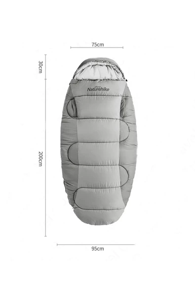 Naturehike Ps200 Oval Ultralight Uyku Tulumu -4°c ( Cloudy Grey ) - 4