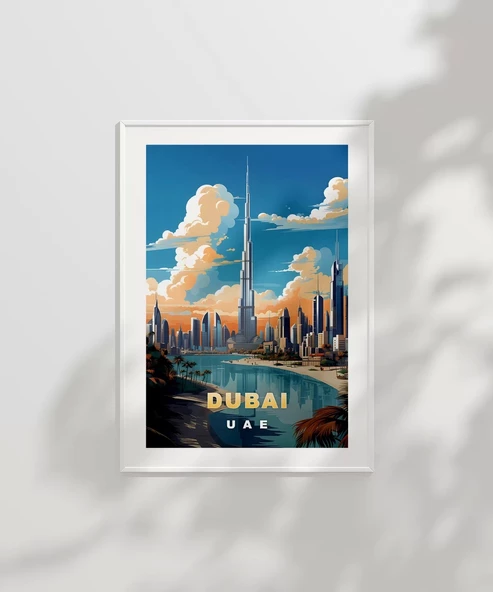 Çerçevesiz Poster Dubai Burj Khalifa Kulesi