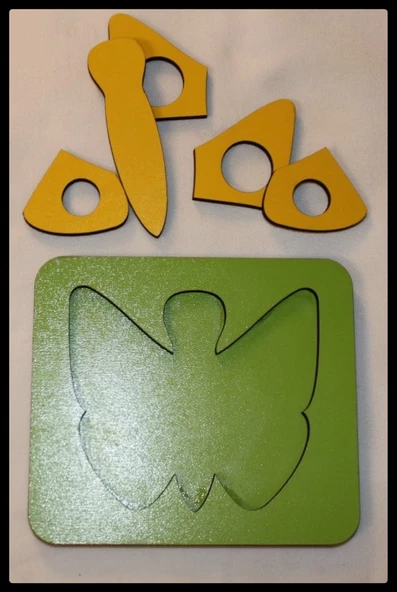 Ahşap Montessori Üçlü Puzzle - 2
