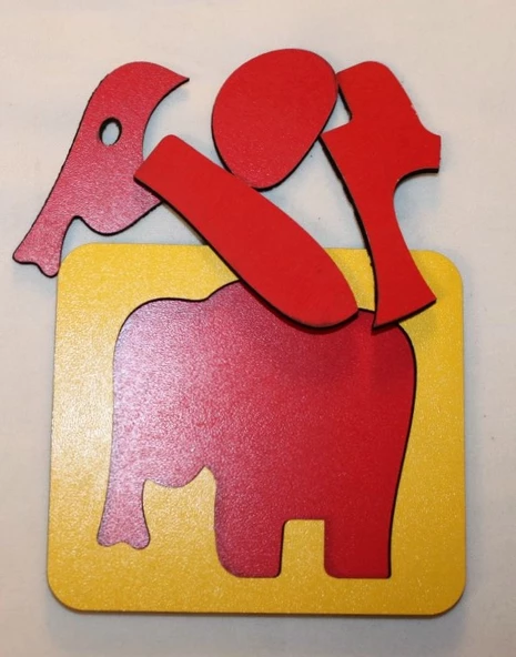 Ahşap Montessori Üçlü Puzzle - 6