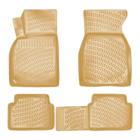 Renault Megane 2 2002-2009 Havuzlu Paspas Bej ürün görseli 1