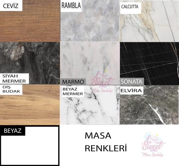 Milano Açılır Mdf X Ayak Masa Güneş Bench Takım - 8