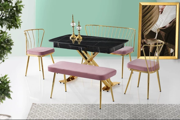 Milano Açılır Mdf X Ayak Masa Güneş Bench Takım - 10
