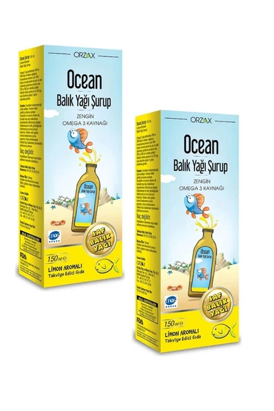 Ocean Limon Aromalı Balık Yağı 150 ml x 2 Adet