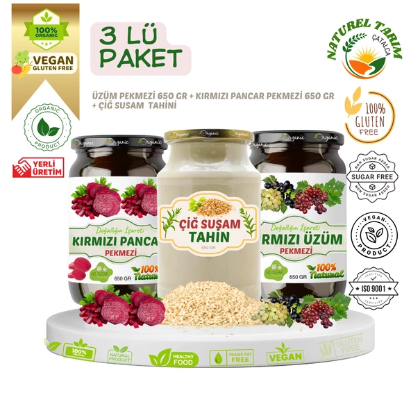 ORGANİK TAHİN PEKMEZ 3 LÜ PAKET