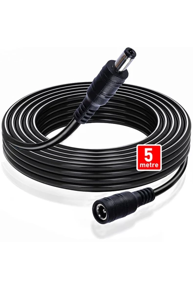 Concord Power Uzatma Kablosu 5 metre AWG23 Kamera, Wifi Kamera, Modem, Kayıt Cihazı 12V DC Uzatma