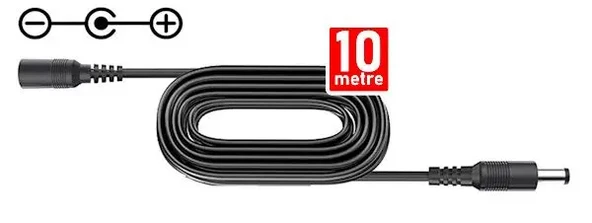 Concord Power Uzatma Kablosu 10 metre AWG23 Kamera, Wifi Kamera, Modem, Kayıt Cihazı 12V DC Uzatma - Resim 6