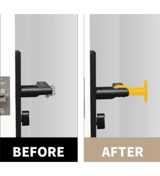 Renkli Vantuzlu Geçmeli Kapı Kolu Stoper 4lü Set ürün görseli 1