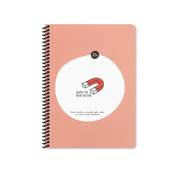 Keskin Color Hisli Şeyler 16,5x22,5cm 80yp Çizgili Spiralli Defter -Hepsi De Beni Bulur ürün görseli