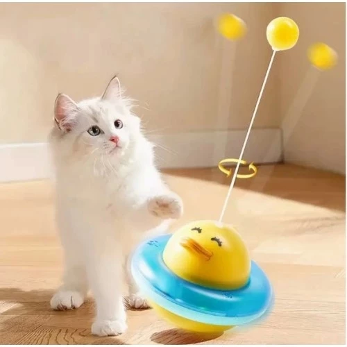 UFO Şekilli Ördek Kedi Oyuncağı - 2