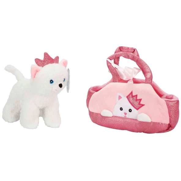 Peluş Kedi Köpek Taşıma Çantalı 20 cm - 2