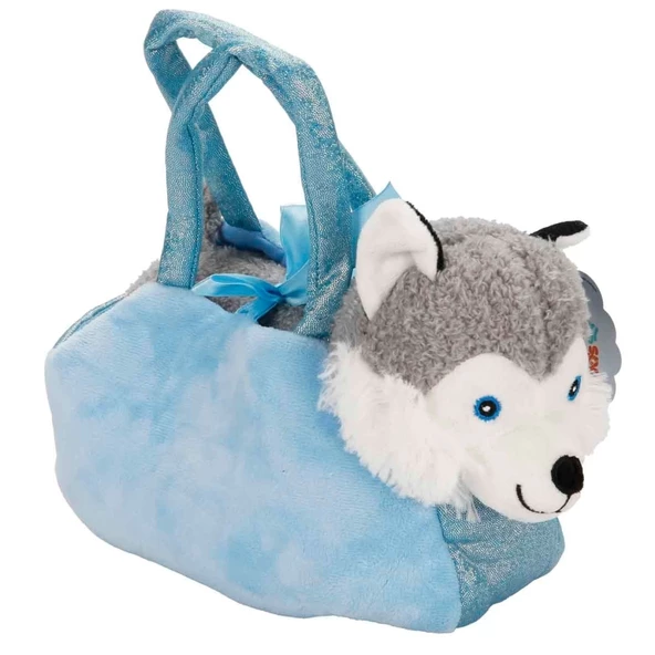 Peluş Kedi Köpek Taşıma Çantalı 20 cm - 4