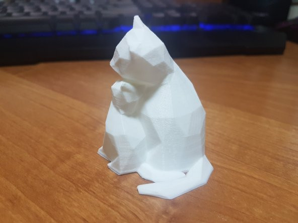 Düşük Poli Sarılan Kediler Masaüstü Dekoratif Süs Eşyası Aksesuar - Resim 3