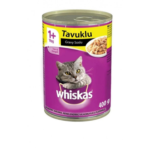 Whiskas Tavuklu Yetişkin Konserve Kedi Maması 400 Gr.