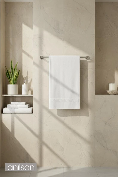 4'lü Greek Havlu Set %100Pamuk - 2 Adet El Havlusu 50x90 ve 2 Adet Banyo Havlusu 70x140 - 3