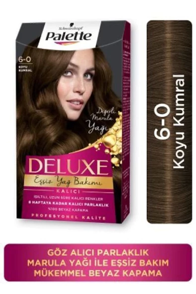 Palette Schwarzkopf Deluxe Kalıcı 6-0 Koyu Kumral Saç Boyası