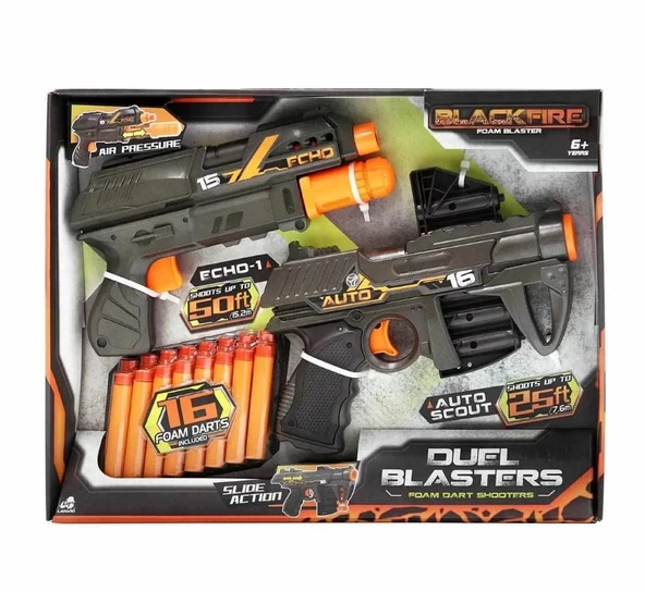 Dual Blasters Sünger Mermi Atan 2'li Tabanca Seti - 2
