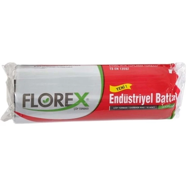 Florex Endüstriyel Battal Çöp Poşeti 72x95 cm 10'lu