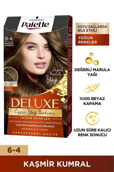 Palette Schwarzkopf Deluxe Yoğun Renkler 6-4 Kaşmir Kumral Saç Boyası
