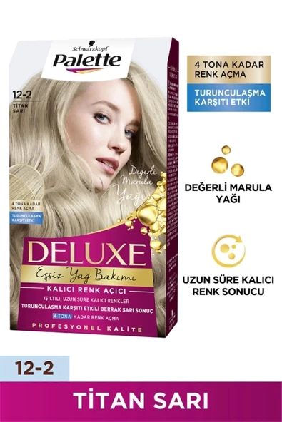 Palette Schwarzkopf Deluxe Kalıcı 12-2 Titan Sarı Saç Boyası