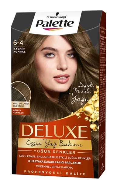 Palette Schwarzkopf Deluxe Yoğun Renkler 6-4 Kaşmir Kumral Saç Boyası - 2