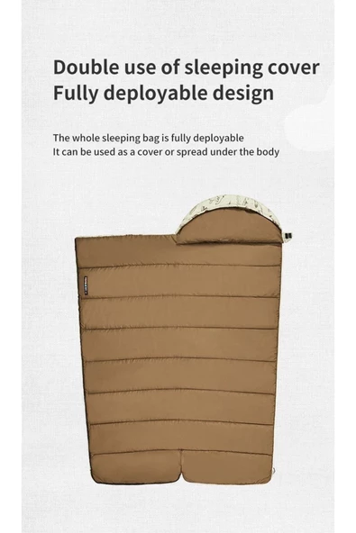 Naturehike Cute Mud Rabbit MT180 Zarf Trazı Pamuklu Uyku Tulumu -8°C Laurel - Left - 6